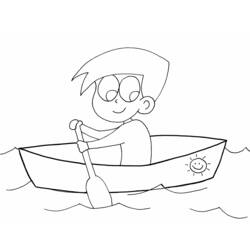 着色页: 独木舟/划艇 (运输) #142192 - 免费可打印着色页