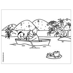 着色页: 独木舟/划艇 (运输) #142210 - 免费可打印着色页