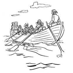 着色页: 独木舟/划艇 (运输) #142217 - 免费可打印着色页