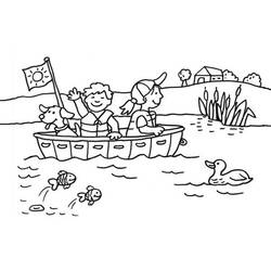 着色页: 独木舟/划艇 (运输) #142322 - 免费可打印着色页