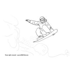 着色页: 滑雪板 / 滑雪板 (运输) #143815 - 免费可打印着色页