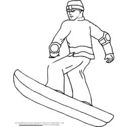 着色页: 滑雪板 / 滑雪板 (运输) #143817 - 免费可打印着色页