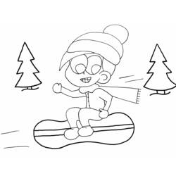 着色页: 滑雪板 / 滑雪板 (运输) #143823 - 免费可打印着色页