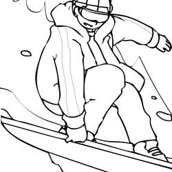 着色页: 滑雪板 / 滑雪板 (运输) #143845 - 免费可打印着色页