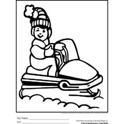 着色页: 雪地摩托 / Skidoo (运输) #139763 - 免费可打印着色页