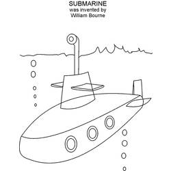 着色页: 潜艇 (运输) #137691 - 免费可打印着色页