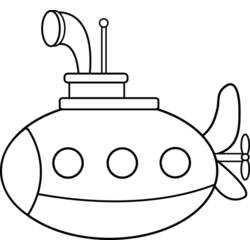 着色页: 潜艇 (运输) #137693 - 免费可打印着色页