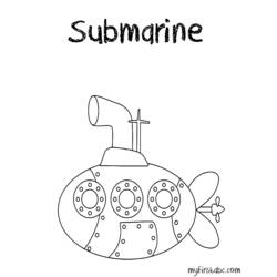 着色页: 潜艇 (运输) #137702 - 免费可打印着色页