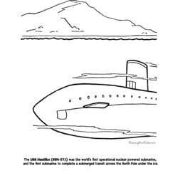着色页: 潜艇 (运输) #137706 - 免费可打印着色页