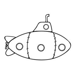 着色页: 潜艇 (运输) #137711 - 免费可打印着色页