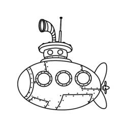 着色页: 潜艇 (运输) #137714 - 免费可打印着色页