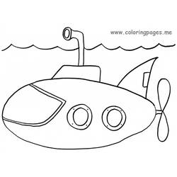 着色页: 潜艇 (运输) #137722 - 免费可打印着色页