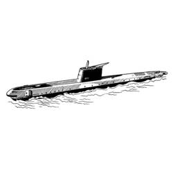 着色页: 潜艇 (运输) #137752 - 免费可打印着色页