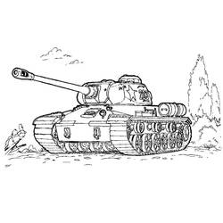 着色页: 坦克 (运输) #138001 - 免费可打印着色页