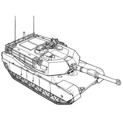 着色页: 坦克 (运输) #138002 - 免费可打印着色页