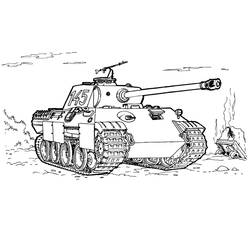 着色页: 坦克 (运输) #138003 - 免费可打印着色页