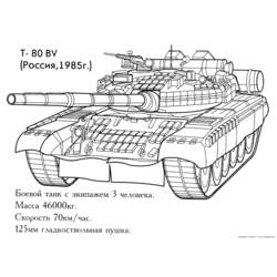 着色页: 坦克 (运输) #138007 - 免费可打印着色页