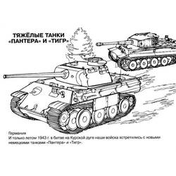 着色页: 坦克 (运输) #138010 - 免费可打印着色页