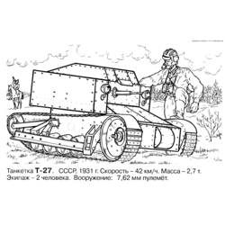 着色页: 坦克 (运输) #138020 - 免费可打印着色页
