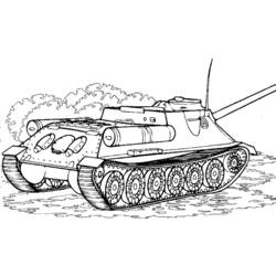 着色页: 坦克 (运输) #138030 - 免费可打印着色页