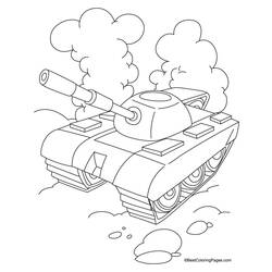 着色页: 坦克 (运输) #138045 - 免费可打印着色页