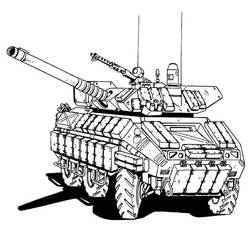 着色页: 坦克 (运输) #138055 - 免费可打印着色页