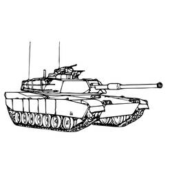 着色页: 坦克 (运输) #138164 - 免费可打印着色页
