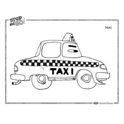 着色页: 出租车 (运输) #137214 - 免费可打印着色页