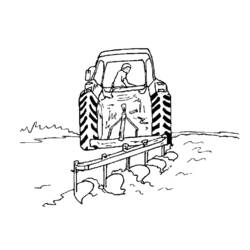 着色页: 拖拉机 (运输) #141941 - 免费可打印着色页