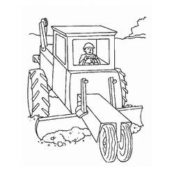 着色页: 拖拉机 (运输) #141956 - 免费可打印着色页