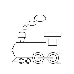 着色页: 火车/机车 (运输) #135029 - 免费可打印着色页