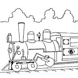 着色页: 火车/机车 (运输) #135032 - 免费可打印着色页