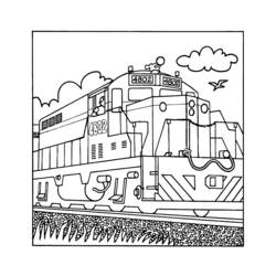 着色页: 火车/机车 (运输) #135043 - 免费可打印着色页