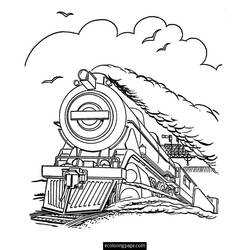 着色页: 火车/机车 (运输) #135051 - 免费可打印着色页