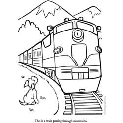 着色页: 火车/机车 (运输) #135055 - 免费可打印着色页