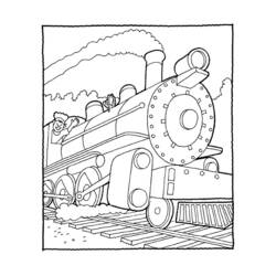 着色页: 火车/机车 (运输) #135063 - 免费可打印着色页