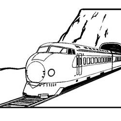 着色页: 火车/机车 (运输) #135065 - 免费可打印着色页
