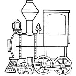 着色页: 火车/机车 (运输) #135068 - 免费可打印着色页