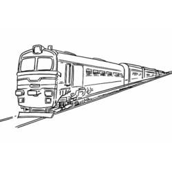 着色页: 火车/机车 (运输) #135083 - 免费可打印着色页