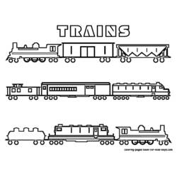 着色页: 火车/机车 (运输) #135084 - 免费可打印着色页
