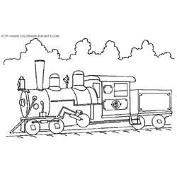 着色页: 火车/机车 (运输) #135087 - 免费可打印着色页