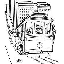着色页: 火车/机车 (运输) #135091 - 免费可打印着色页