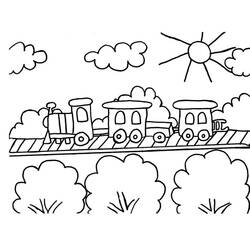 着色页: 火车/机车 (运输) #135098 - 免费可打印着色页