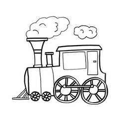 着色页: 火车/机车 (运输) #135105 - 免费可打印着色页