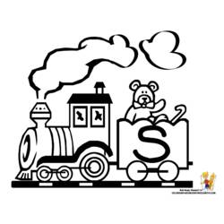 着色页: 火车/机车 (运输) #135112 - 免费可打印着色页
