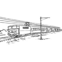着色页: 火车/机车 (运输) #135138 - 免费可打印着色页