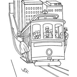 着色页: 火车/机车 (运输) #135153 - 免费可打印着色页