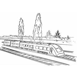 着色页: 火车/机车 (运输) #135157 - 免费可打印着色页