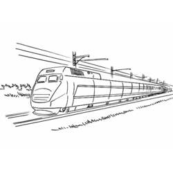 着色页: 火车/机车 (运输) #135160 - 免费可打印着色页