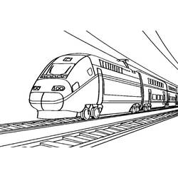 着色页: 火车/机车 - 免费可打印着色页